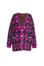 Load image into Gallery viewer, DIAMOND HEART SHAPE CARDIGAN (PINK)
