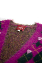 Load image into Gallery viewer, DIAMOND HEART SHAPE CARDIGAN (PINK)