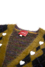 Load image into Gallery viewer, DIAMOND HEART SHAPE CARDIGAN (YELLOW)
