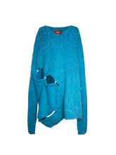 Load image into Gallery viewer, OVERSIZE HEART SHAPE SWEATER (BLUE)