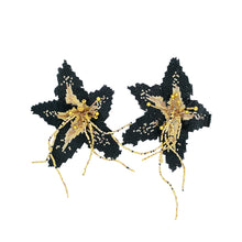 Load image into Gallery viewer, BLACK LILY EARRINGS