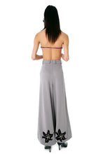 Load image into Gallery viewer, BEADED FLOCKING SPORT V-WAIST PANTS (GREY)