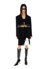 Load image into Gallery viewer, SAFETY PINS  SUIT JACKET (BLACK)