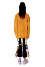 Load image into Gallery viewer, EYELASH YARN HEART SHAPE SWEATER (ORANGE)