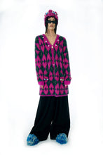 Load image into Gallery viewer, DIAMOND HEART SHAPE CARDIGAN (PINK)