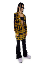 Load image into Gallery viewer, DIAMOND HEART SHAPE CARDIGAN (YELLOW)