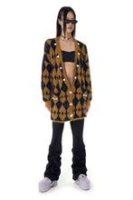 Load image into Gallery viewer, DIAMOND HEART SHAPE CARDIGAN (YELLOW)