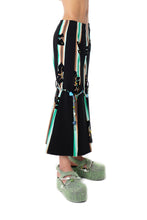 Load image into Gallery viewer, FLOKING PATCHED SKIRT WITH BEADS BELT (GREEN)