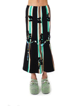 Load image into Gallery viewer, FLOKING PATCHED SKIRT WITH BEADS BELT (GREEN)