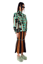 Load image into Gallery viewer, PATCHED SKIRT WITH BEADS BELT