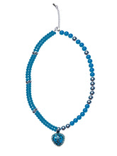 Load image into Gallery viewer, 'LOVE' NECKLACE (BLUE)