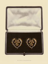 Load image into Gallery viewer, BLACK 'LOVE' BEADING EARRINGS