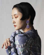 Load image into Gallery viewer, PURPLE JADE EARRINGS