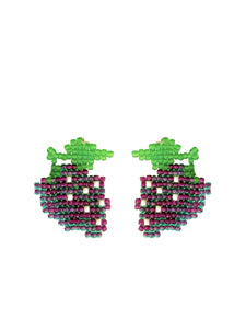 GRAPE BEADED EARRINGS