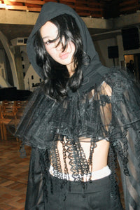 Poet Sleeves Lace Hood