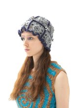 Load image into Gallery viewer, GREY BEADED CROCHET HAT
