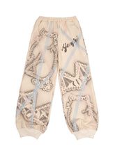 Load image into Gallery viewer, Limited Capsule - Airbrushed Lace Motif Track Pants (Beige)
