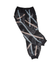 Load image into Gallery viewer, Limited Capsule - Airbrushed Lace Motif Track Pants (Black)
