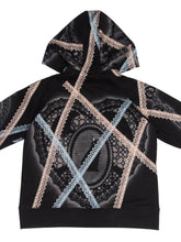 Load image into Gallery viewer, Limited Capsule - Airbrushed Lace Motif Hoodie (Black)
