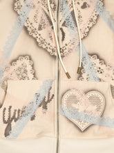 Load image into Gallery viewer, Limited Capsule - Airbrushed Lace Motif Hoodie (Beige)
