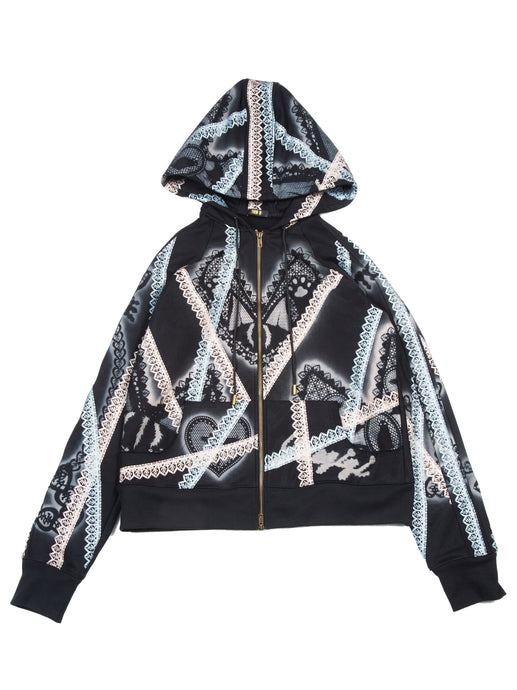 yueqi qi パーカー　Poet Sleeves Lace Hood yueqi qi パーカー Poet Sleeves Lace Hood