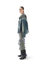 Load image into Gallery viewer, UPCYCLED DENIM ZIP JACKET (BLUE)

