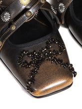 Load image into Gallery viewer, RIVET LEATHER BALLERINA FLATS
