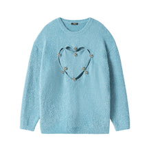 Load image into Gallery viewer, BEAD HEART KNIT SWEATER
