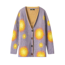 Load image into Gallery viewer, PURPLE SOLAR DOT CARDIGAN
