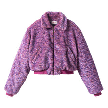 Load image into Gallery viewer, PINK CROPPED BOMBER JACKET
