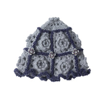Load image into Gallery viewer, GREY BEADED CROCHET HAT

