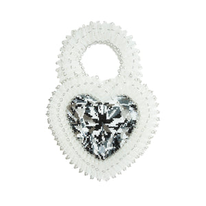 LASER-CUT DIAMOND BEADED PURSE