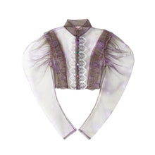 Load image into Gallery viewer, TULLE BUBBLE SLEEVE SHIRT
