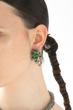 Load image into Gallery viewer, BEADED EMERALD EARRING
