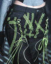 Load image into Gallery viewer, Laser Love Capris with Mesh Overlay
