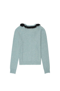 Feline Airbrush Cardigan (Blue)