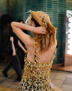 LASER CUT MINI DRESS