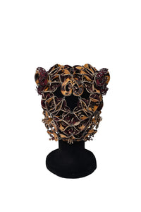 Feline Upcycled Leather Laser Love Headpiece