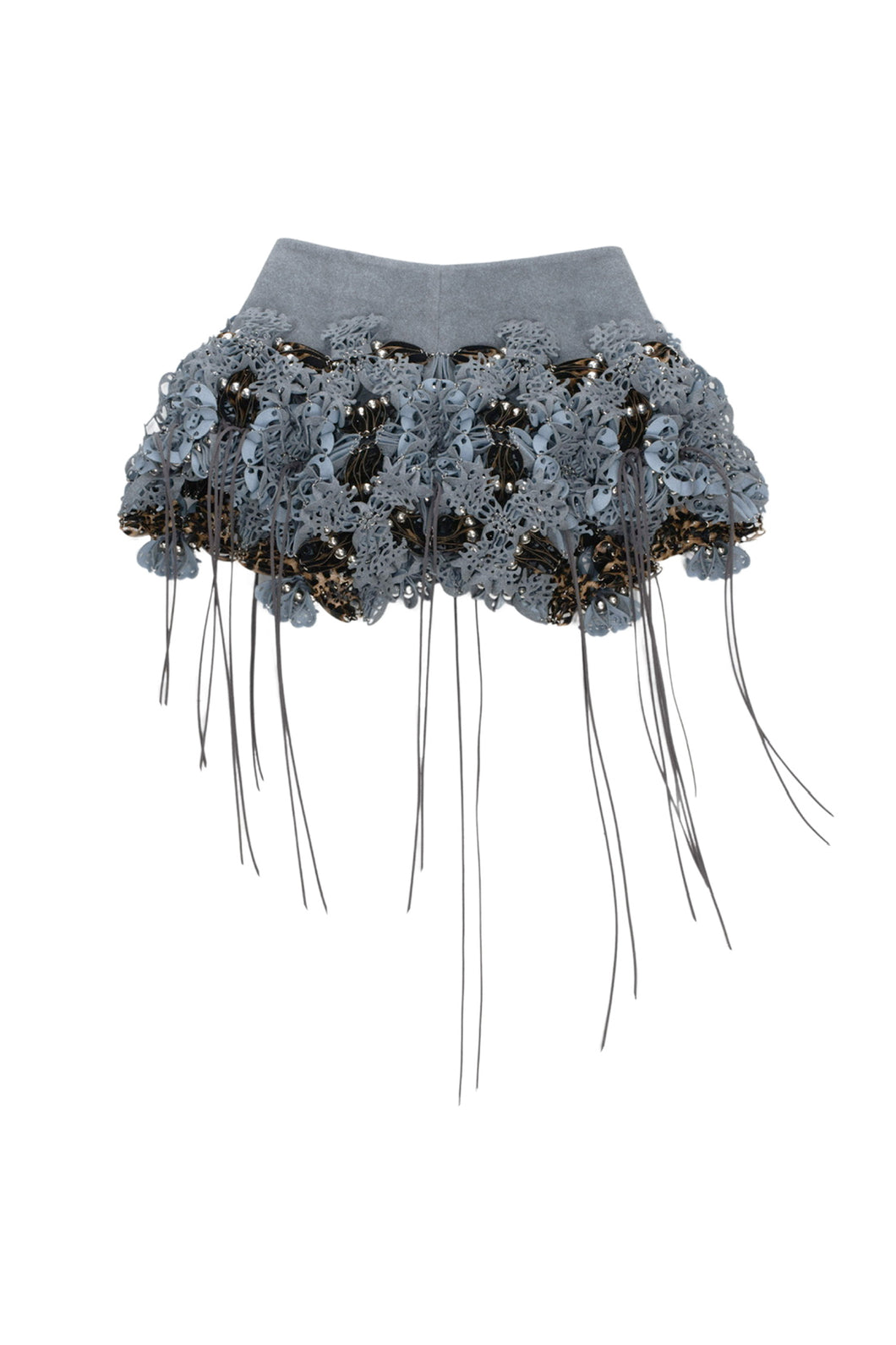 Garter Belt Laser Love Floral Skirt (Blue)