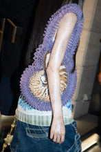 Load image into Gallery viewer, LASER CUT BEADED SEA SHELL PURSE (PURPLE)
