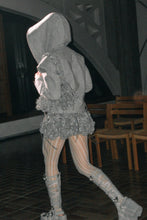 Load image into Gallery viewer, Garter Belt Laser Love Floral Skirt (Grey)
