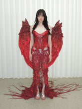 Load image into Gallery viewer, Crimson Lattice Corset
