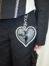 Load image into Gallery viewer, Cupid's Perforated Heart Charm - Black
