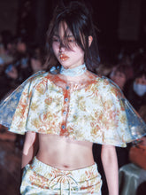 Load image into Gallery viewer, Mint Rosa Heart Print Cape
