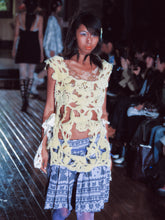 Load image into Gallery viewer, Lilac Rosa Cat Jacquard Pleated Mini Skirt
