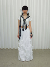 Load image into Gallery viewer, White Lace Cargo Trousers
