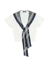 Load image into Gallery viewer, Sailor Scarf Top - White
