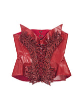 Load image into Gallery viewer, Crimson Lattice Corset
