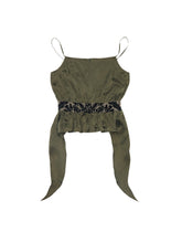 Load image into Gallery viewer, Olive Silk Cascade Camisole
