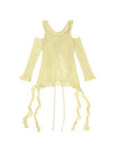 Load image into Gallery viewer, Lemon Ruffle Flow Blouse
